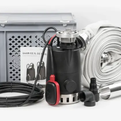Grundfos Dompelpomp polypropyleen (PP) Hmax=7m Qmax=10m3/h met vlotter 1x220-240V stroomkabel=10m Grundfos Unilift CC CC7-A1 97519841