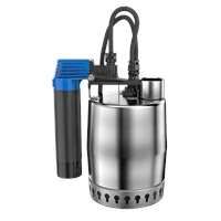 Grundfos Dompelpomp inox Hmax=7.5m Qmax=11.2m3/h met vlotter 1x220-240V stroomkabel=10m Grundfos Unilift KP 250 AV 1 012H1900