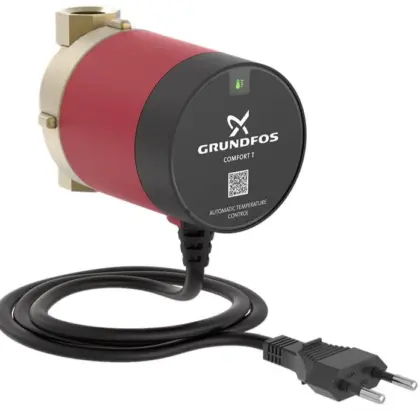 Grundfos Circulatiepomp Grundfos COMFORT TEMPERATURE 10bar . L=80mm . Hmax=1.4m . 1/2"F . sanitaire toepassing 15-14 B T 93093854