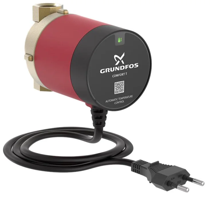 Grundfos Circulatiepomp Grundfos COMFORT TEMPERATURE 10bar . L=80mm . Hmax=1.4m . 1/2"F . sanitaire toepassing 15-14 B T 93093854
