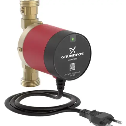 Grundfos Circulatiepomp Grundfos COMFORT TEMPERATURE 10bar . L=140mm . Hmax=1.4m . 1"M . sanitaire toepassing 15-14 BX T 93094846