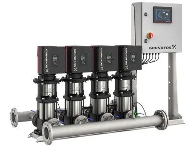 Grundfos Drukverhogingsunit Grundfos Hydro MPC-E 4pompen 113.6m3/h 60.9m 3x380-440V 4 CRIE 15-3 93264308