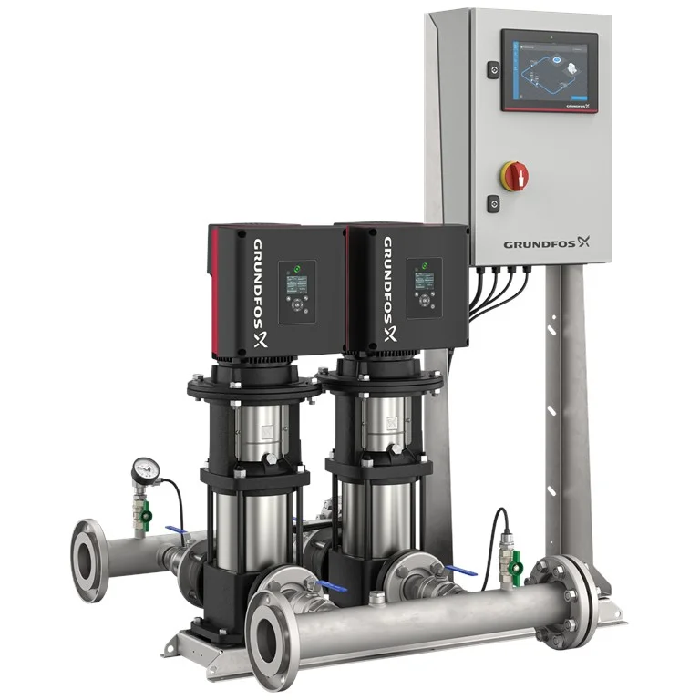 Grundfos Drukverhogingsunit Grundfos Hydro MPC-E 2pompen 50.28m3/h 62.7m 3x380-440V 2 CRIE 20-3 93264349