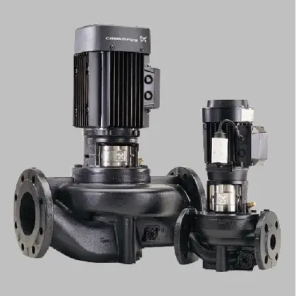 Grundfos Inlinepomp Grundfos TP DN40 buitendraad cilindrisch BSPP-G (ISO 228-1) Qmax=12.86m3/h 180mm 9m TP 32-90/2 98299122