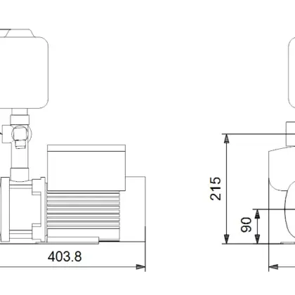 Grundfos Drukverhogingsunit Grundfos CMBE 1pomp 3.7m3/h 59.8m 1x220-240V 3-93 98374702