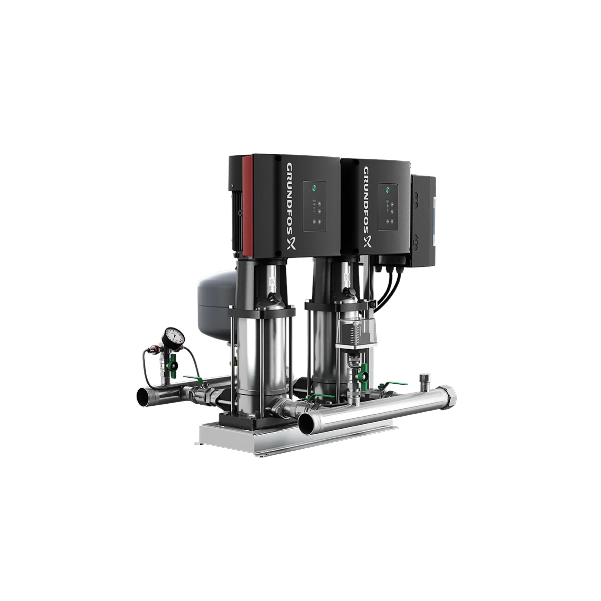 Grundfos Drukverhogingsunit Grundfos Hydro Multi-E 2 2pompen 20m3/h 48m 3x380-440V CRIE 5-5 98486723