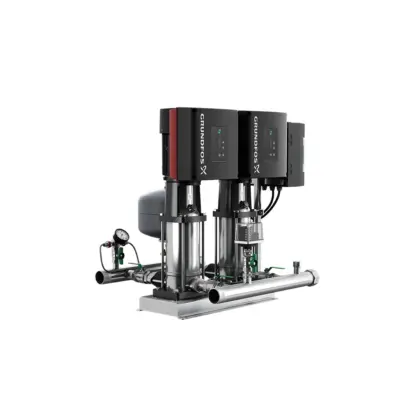 Grundfos Drukverhogingsunit Grundfos Hydro Multi-E 2 2pompen 31m3/h 29m 3x380-440V CRIE 10-2 98486725