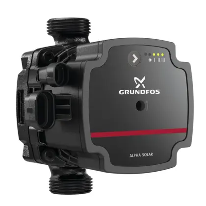 Grundfos Circulatiepomp Grundfos Alpha Solar 10bar . L=130mm . Hmax=7.5m . 1"M . EEI <= 0.2 Qmax=3.42m3/h 15-75 130 98989298