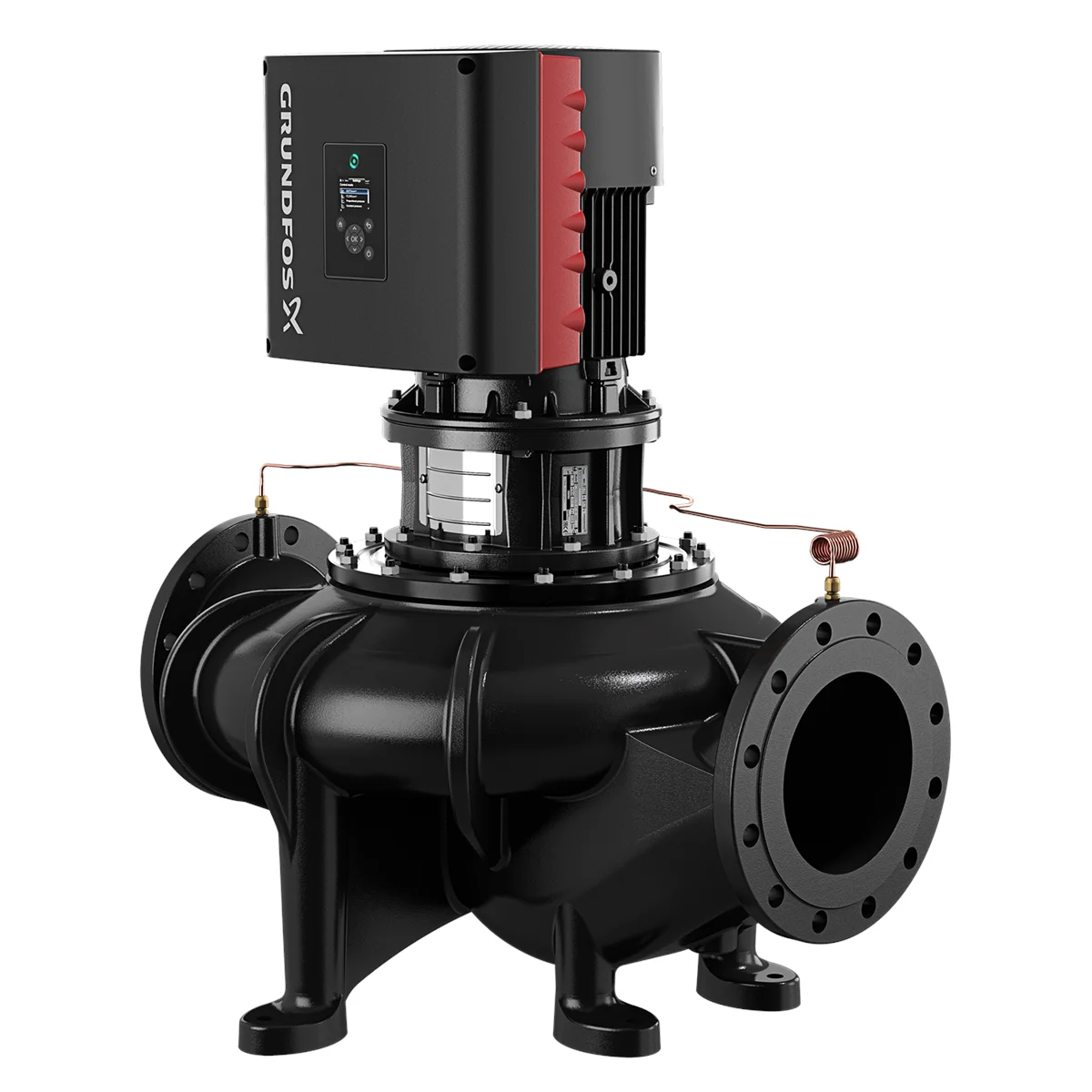 Grundfos Inlinepomp Grundfos TPE DN125 flens Qmax=18m3/h 620mm 9.5m 125-95/4 99114807