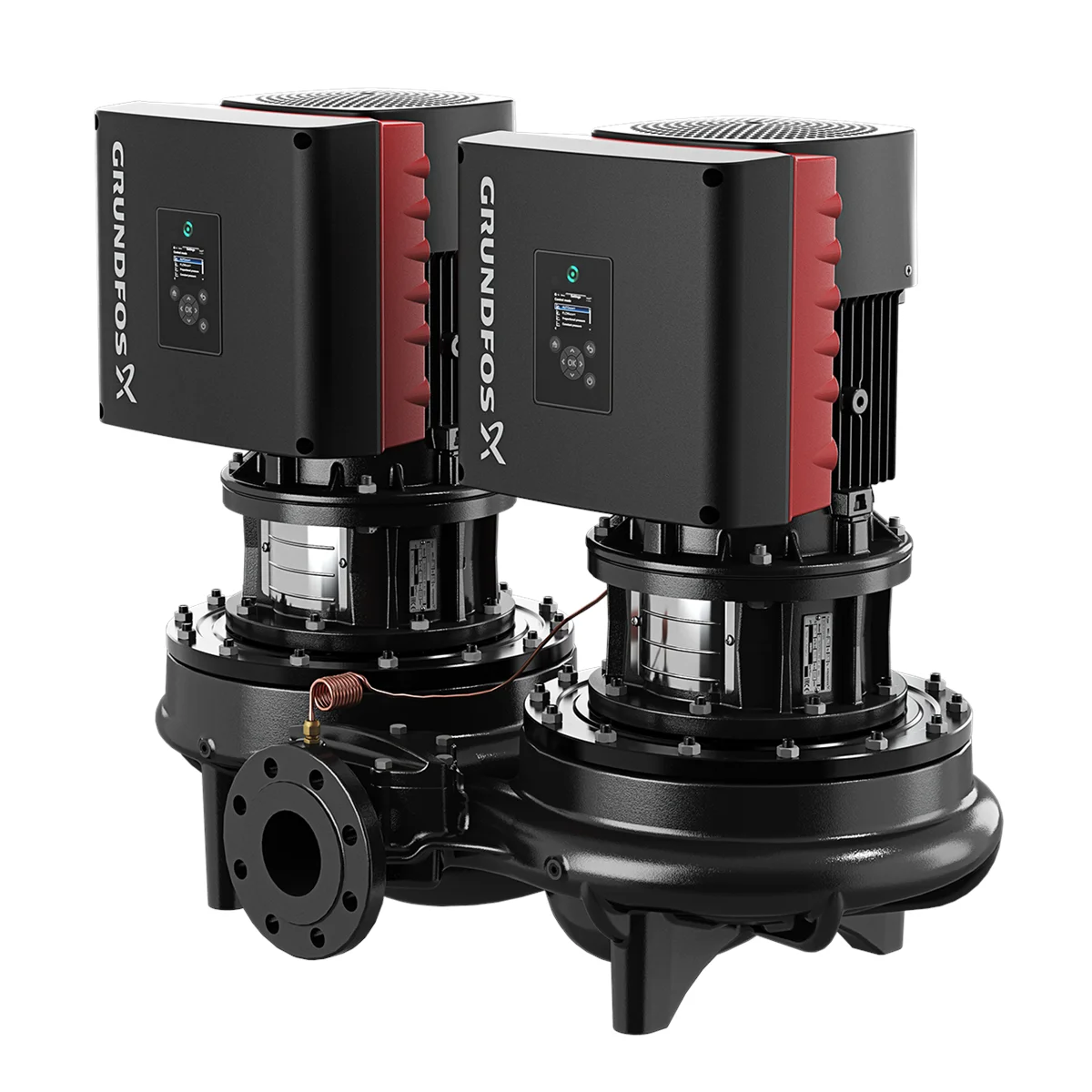 Grundfos Inlinepomp Grundfos TPED DN80 flens Qmax=86.5m3/h 360mm 24m 80-240/2 99132839