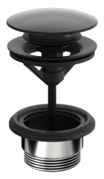 Hansa 0764010033 Hansa Universal afvoerplug 5/4 met click-clack - zwart mat