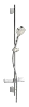 Hansa HansaBasicjet doucheset 920 mm - met handdouche Basicjet 95 mm - 3 stralen - chroom - doucheflexibel 1750 mm - zeephouder 44670133
