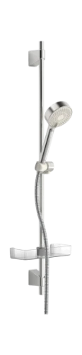 Hansa 44670133 Hansa HansaBasicjet doucheset 920 mm - met handdouche Basicjet 95 mm - 3 stralen - chroom - doucheflexibel 1750 mm - zeephouder