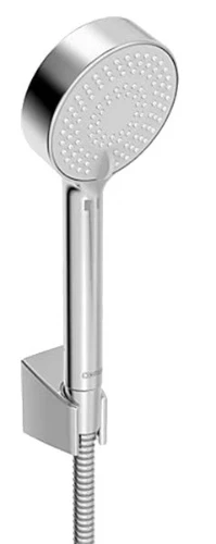Hansa 44680133 Hansa HansaBasicjet handdoucheset 95 mm - 3 stralen - chroom (bestaat uit: handdouche - doucheflexibel 1500 mm - wandhouder) - prijs per set