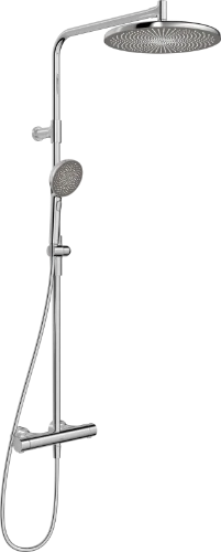 Hansa HansaAureliaa douchethermostaat met doucheset 110 mm 3-jets met regendouche 300 mm - met glijstang en flexibel 1750 mm - chroom 47199103