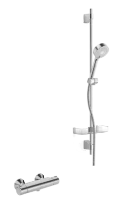 Hansa 48150171 Hansa Hansamicra douchethermostaatset - chroom - Micra douchethermostaat - doucheset - handdouche 3 stralen - doucheflexibel 1/2 x 1750 mm