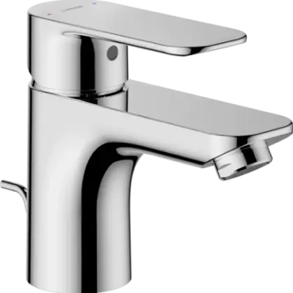Hansa HansaBasic wastafelmengkraan met afvoergarnituur met trekstang - PCA® mousseur - chroom 55402203
