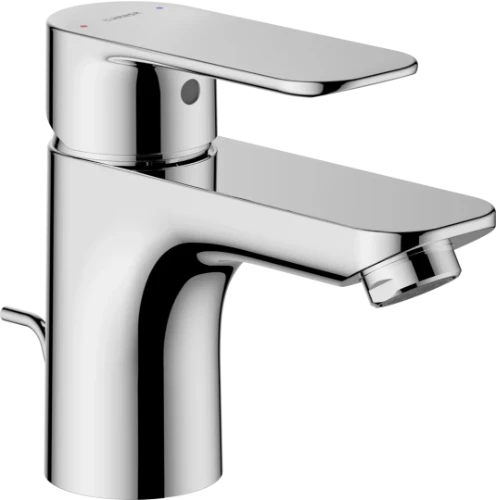 Hansa 55402203 Hansa HansaBasic wastafelmengkraan met afvoergarnituur met trekstang - PCA® mousseur - chroom