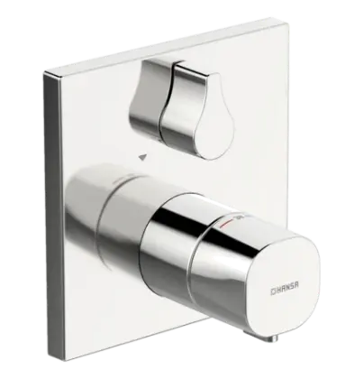 Hansa 81149562 Hansa Hansaliving kleurset voor thermostaatmengkraan met omsteller - chroom - vierkant