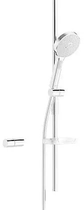 Hansa 84370130 Hansa Activejet doucheset 970 mm - met handdouche Activejet 120 mm - 3 stralen - chroom - doucheflexibel 1500 mm - zeephouder