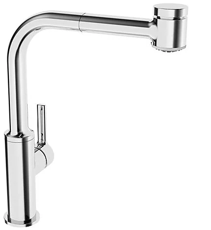 Hansa Keukenmengkraan Hansa HANSARONDA blad/kraangat tweegreeps chroom 55231103