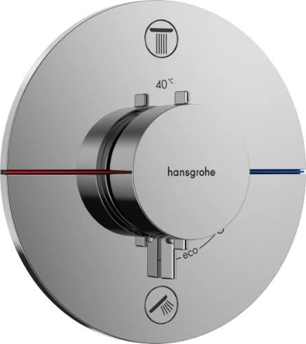 Hansgrohe Showerselect Comfort S inbouwthermostaat voor 2 functies - chroom 15554000