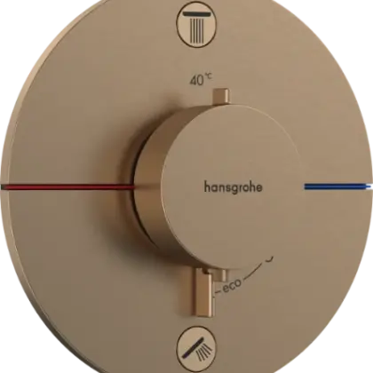 Hansgrohe 15554140 Hansgrohe ShowerSelect Comfort S inbouwthermostaat voor 2 functies - Brushed Bronze