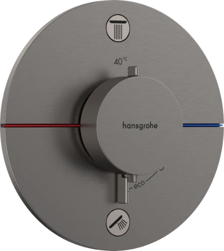 Hansgrohe Showerselect Comfort S inbouwthermostaat voor 2 functies - Brushed Black Chrome 15554340