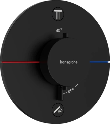 Hansgrohe Showerselect Comfort S inbouwthermostaat voor 2 functies - zwart mat 15554670