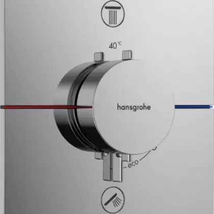 Hansgrohe 15572000 Hansgrohe Showerselect Comfort E inbouwthermostaat voor 2 functies - chroom
