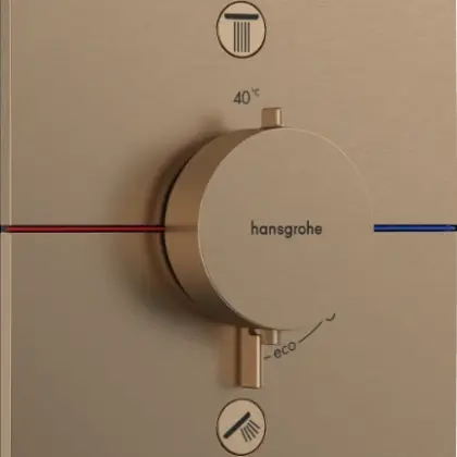 Hansgrohe 15572140 Hansgrohe Showerselect Comfort E inbouwthermostaat voor 2 functies - Brushed Bronze