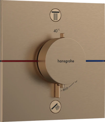 Hansgrohe Showerselect Comfort E inbouwthermostaat voor 2 functies - Brushed Bronze 15572140
