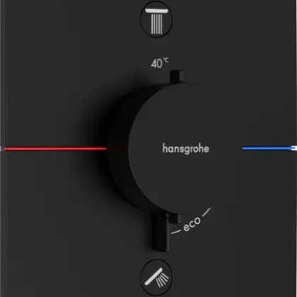 Hansgrohe 15572670 Hansgrohe ShowerSelect Comfort E inbouwthermostaat voor 2 functies - zwart mat