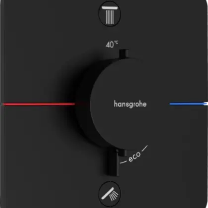 Hansgrohe 15586670 Hansgrohe Showerselect Comfort Q inbouwthermostaat voor 2 functies - zwart mat