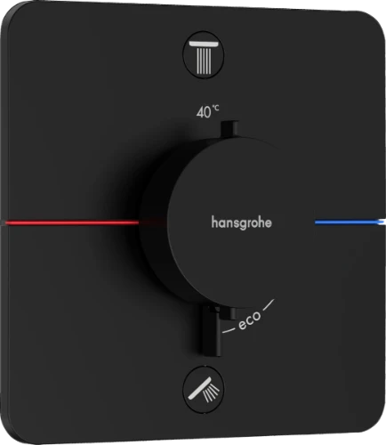 Hansgrohe Showerselect Comfort Q inbouwthermostaat voor 2 functies - zwart mat 15586670