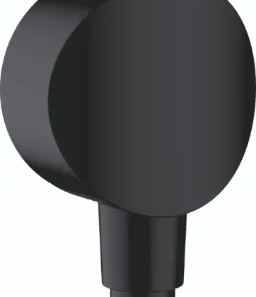 Hansgrohe 26453670 Hansgrohe Fixfit S muuraansluitbocht met terugslagklep 1/2 - met kunststof aansluiting - zwart mat