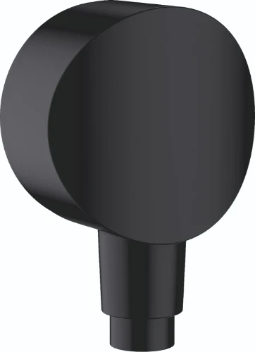 Hansgrohe 26453670 Hansgrohe Fixfit S muuraansluitbocht met terugslagklep 1/2 - met kunststof aansluiting - zwart mat