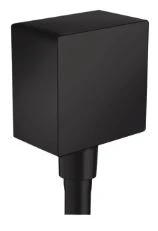 Hansgrohe 26455670 Hansgrohe FixFit Square muuraansluitbocht 1/2 - zwart mat