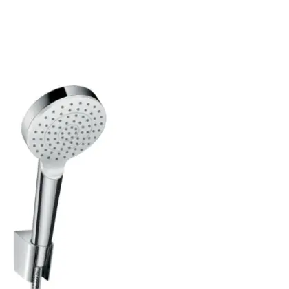 Hansgrohe Crometta 1jet handdoucheset - wit/chroom - porter s wandhouder - doucheflexibel 1/2 x 1250 mm 26690400