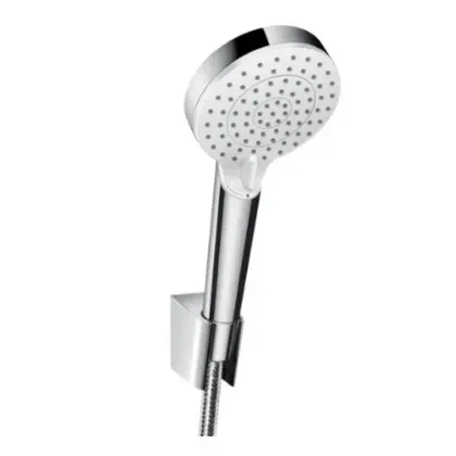 Hansgrohe 26693400 Hansgrohe Crometta Vario ecoSmart handdoucheset - wit/chroom - porter's wandhouder - comfortflex doucheflexibel 1/2 x 1250 mm