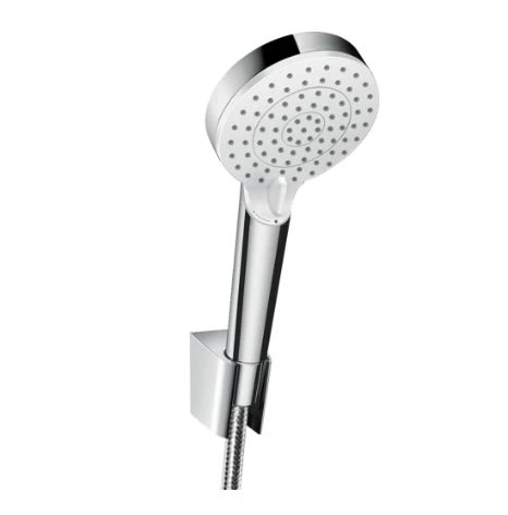 Hansgrohe 26693400 Hansgrohe Crometta Vario ecoSmart handdoucheset - wit/chroom - porter's wandhouder - comfortflex doucheflexibel 1/2 x 1250 mm