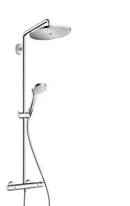 Hansgrohe Croma Select S 280 1jet Showerpipe douchesysteem - chroom - thermostaat - hoofddouche 280 mm 1jet - handdouche Croma Select S 3jet 26790000