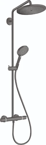 Hansgrohe Croma Select S Showerpipe 280 1jet EcoSmart met douchethermostaat - Brushed Black Chrome 26891340