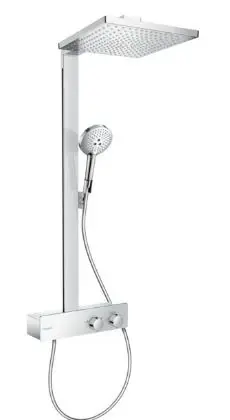 Hansgrohe Raindance E 300 Air douchesysteem - chroom - thermostaat - hoofddouche - handdouche met slang 27361000