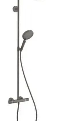 Hansgrohe Raindance Select S 240 1jet Showerpipe douchethermostaatset Powderrain - Brushed Black Chrome 27633340