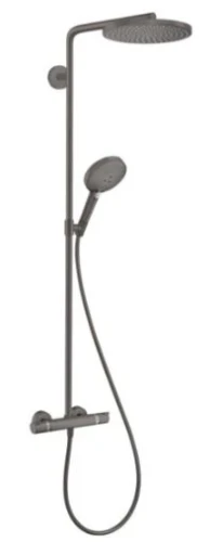 Hansgrohe Raindance Select S 240 1jet Showerpipe douchethermostaatset Powderrain - Brushed Black Chrome 27633340