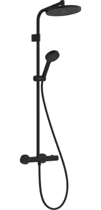 Hansgrohe Activera S Showerpipe 240 mm 1jet EcoSmart met Ecostat Fine thermostaat Varia - Matt Black 28078670