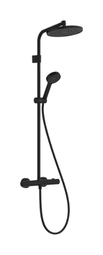 Hansgrohe Activera S Showerpipe 240 mm 1jet EcoSmart met Ecostat Fine thermostaat Varia - Matt Black 28078670