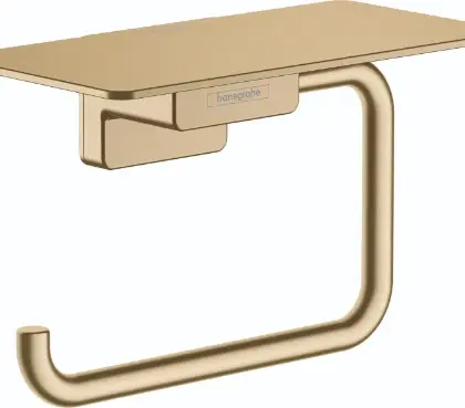 Hansgrohe 41772140 Hansgrohe AddStoris toiletrolhouder met tablet - Brushed Bronze