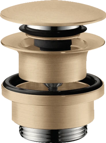 Hansgrohe Push-Open afvoerplug 5/4 x 64 mm - Click-Clack - Brushed Bronze 50100140